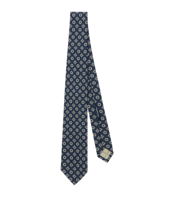 Thom Sweeney Gravata de seda estampada