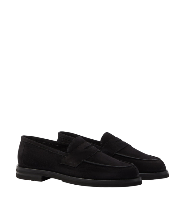 Thom Sweeney Suede penny loafers