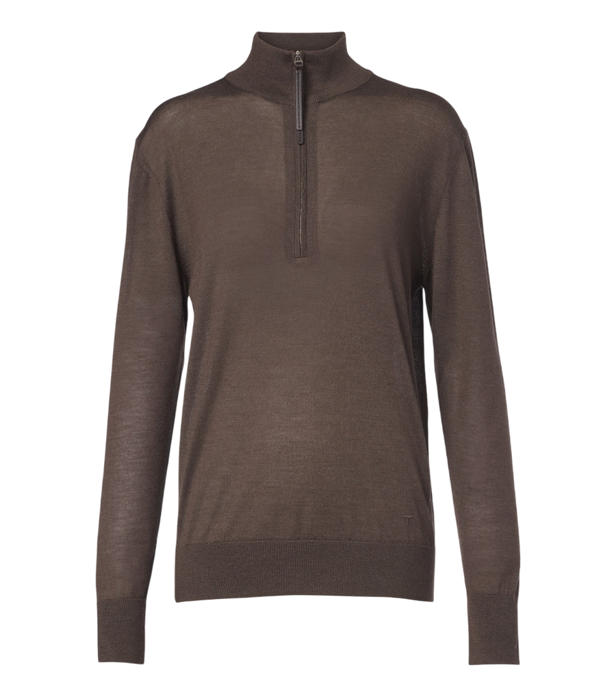 Tod's Cashmere and silk half-zip sweater