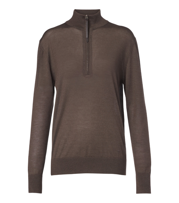 Tod's Cashmere and silk half-zip sweater