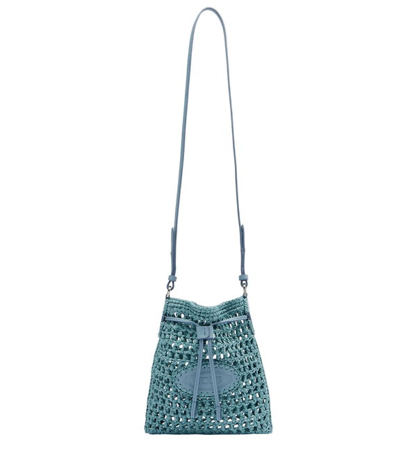 Tod's EBL Mini raffia-effect bucket bag
