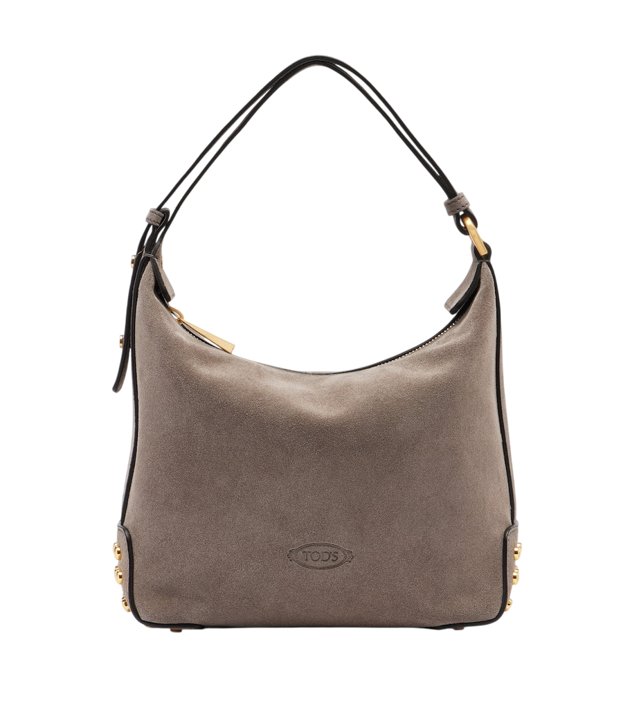 Tod's Metal Dots Mini suede top-handle bag