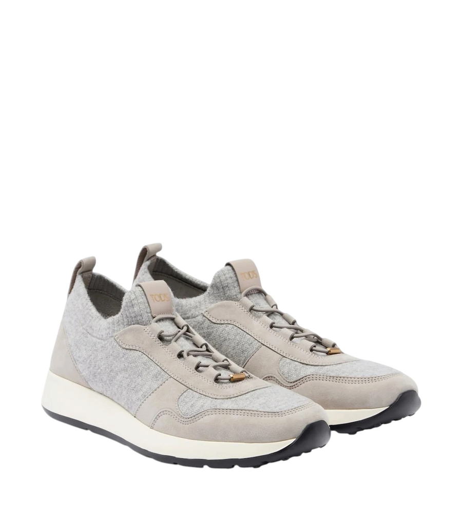 Tod's Runner suede-trimmed sneakers