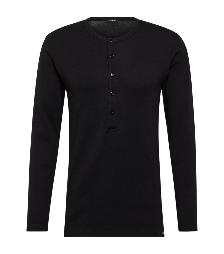 Tom Ford Cotton-blend henley shirt