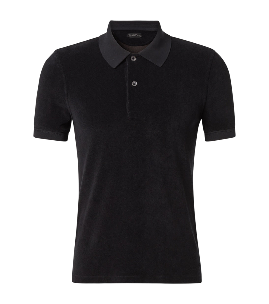 Tom Ford Cotton-blend terry polo shirt