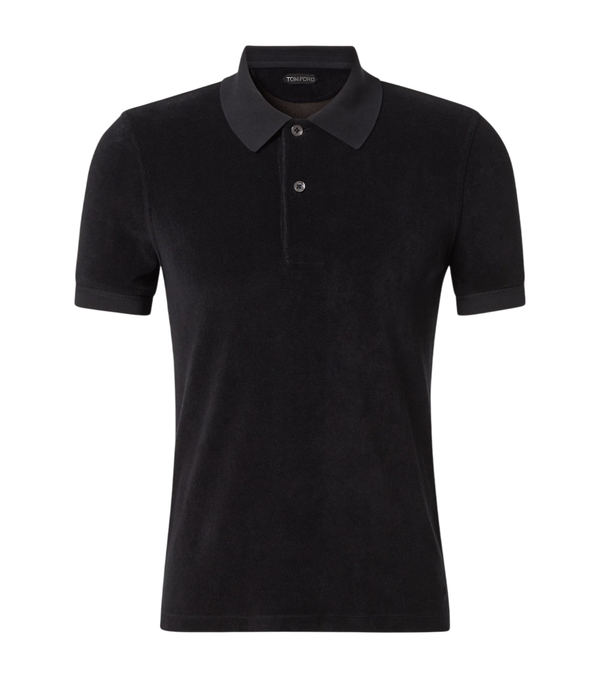 Tom Ford Cotton-blend terry polo shirt
