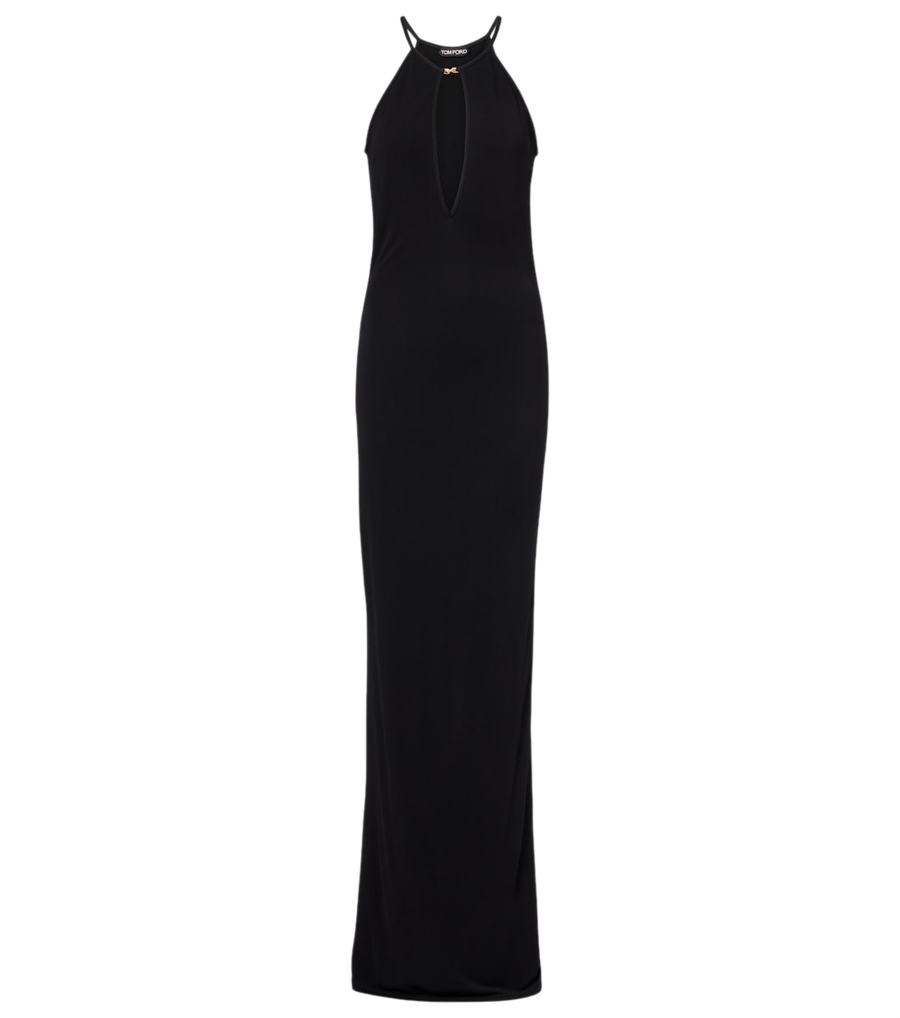 Robe dos nu ajourée en jersey crêpe Tom Ford
