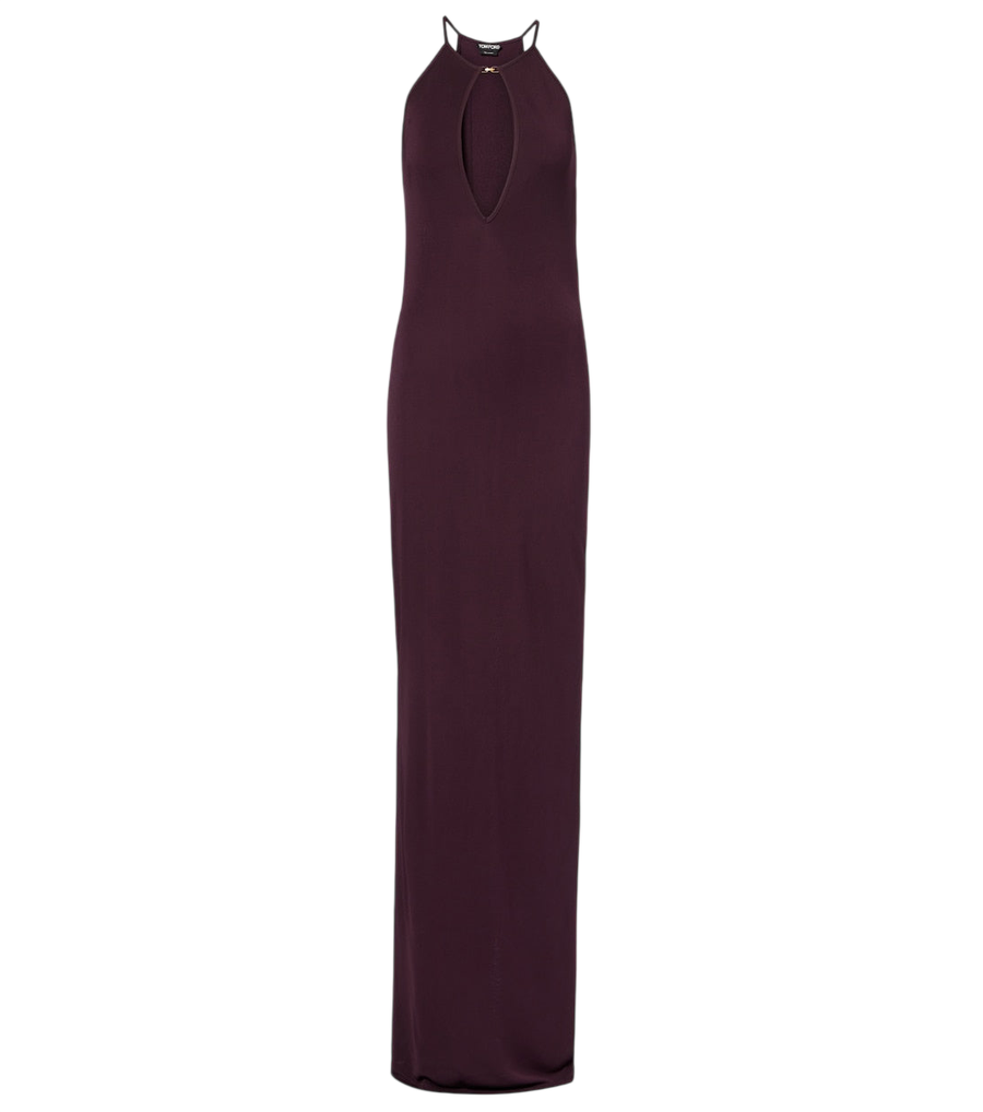 Robe dos nu ajourée en jersey crêpe Tom Ford