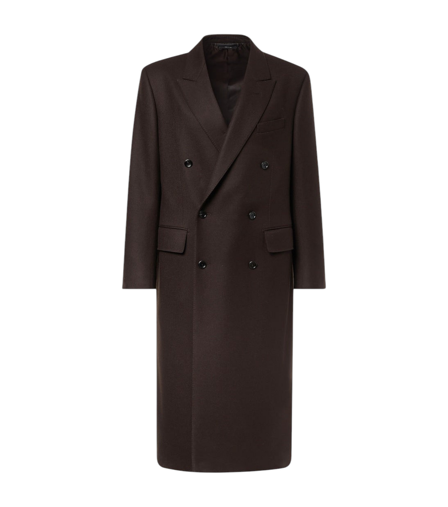 Tom Ford Double-breasted wool and silk coat