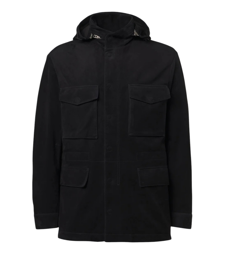 Tom Ford Hooded suede field jacket