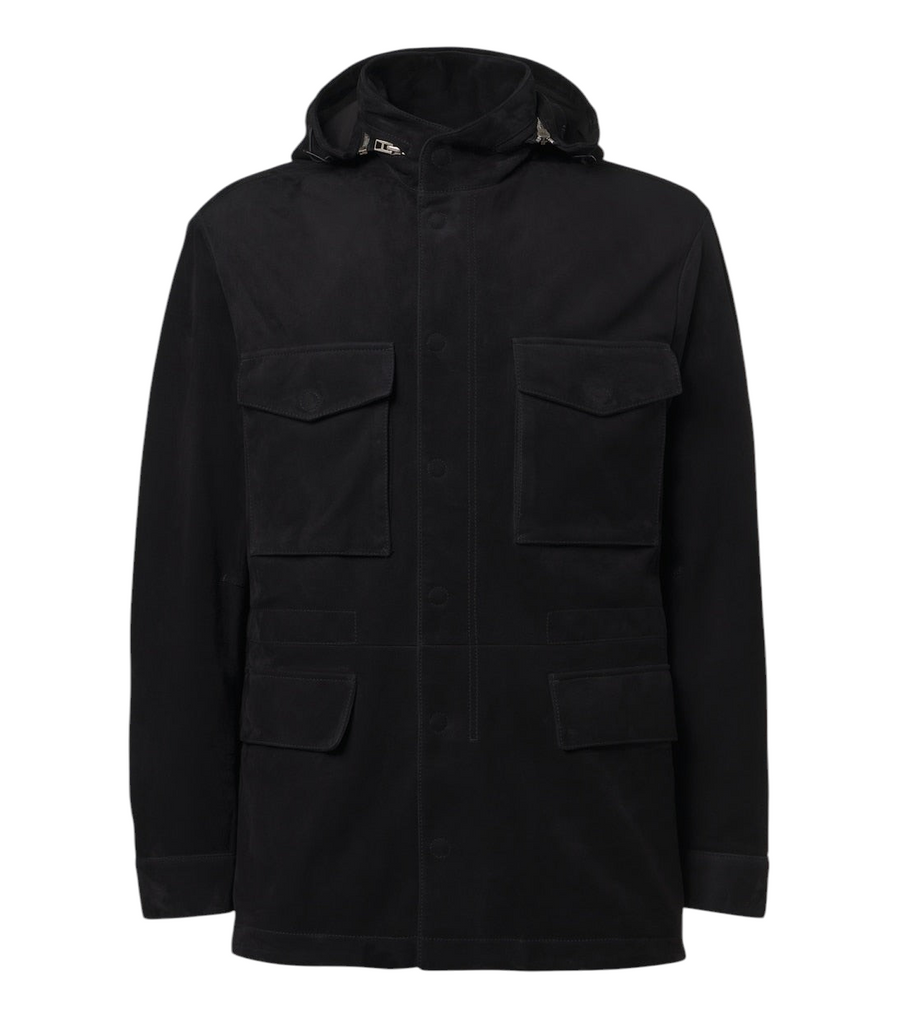 Tom Ford Hooded suede field jacket