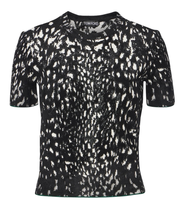 Tom Ford Jacquard velvet T-shirt