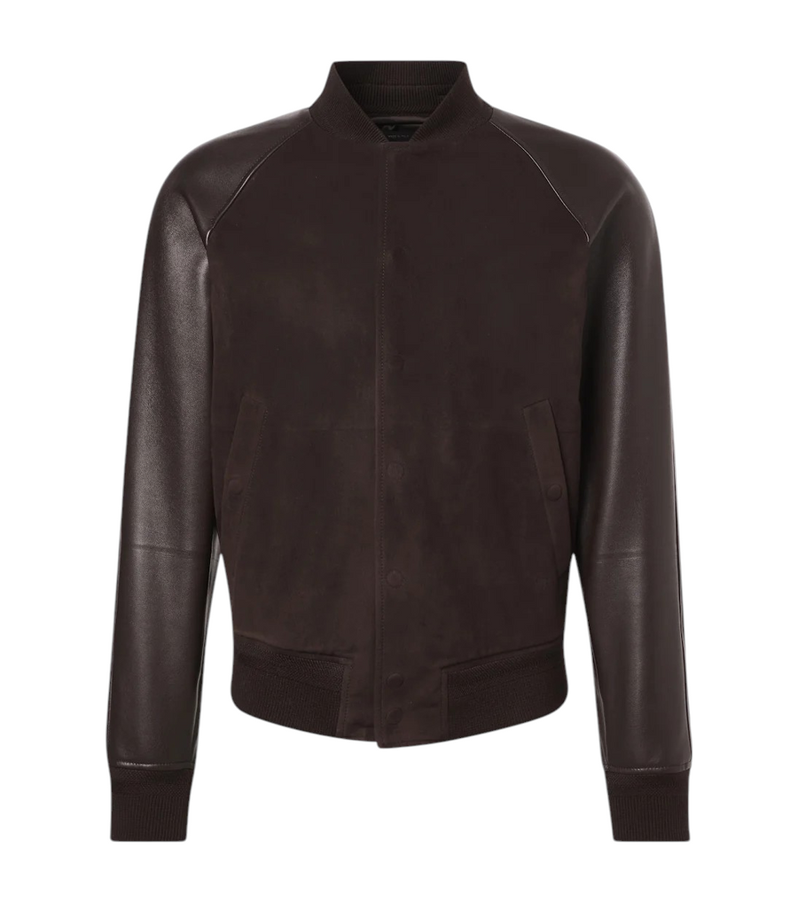 Tom Ford Leather and suede bomber jacket