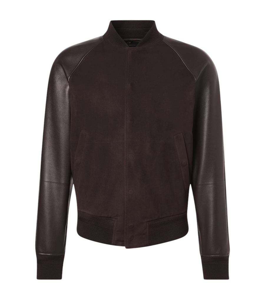 Tom Ford Leather and suede bomber jacket