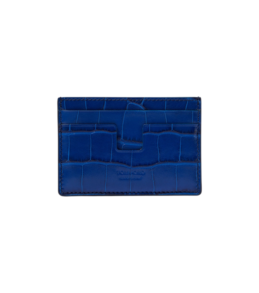 Tom Ford Leopard-print leather card holder