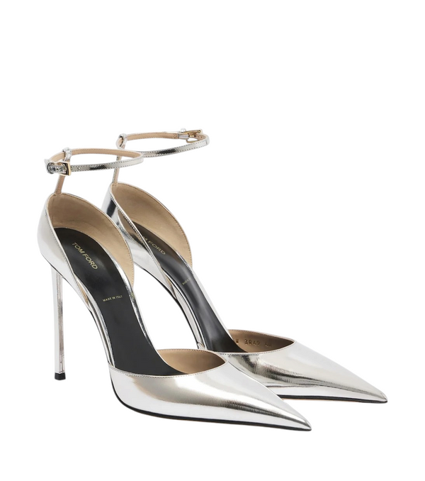 Tom Ford Metallic leather pumps