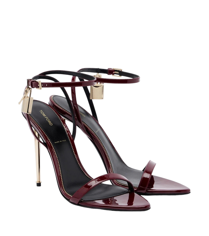 Tom Ford Padlock patent leather sandals [white-bg-processed] 1786922471760