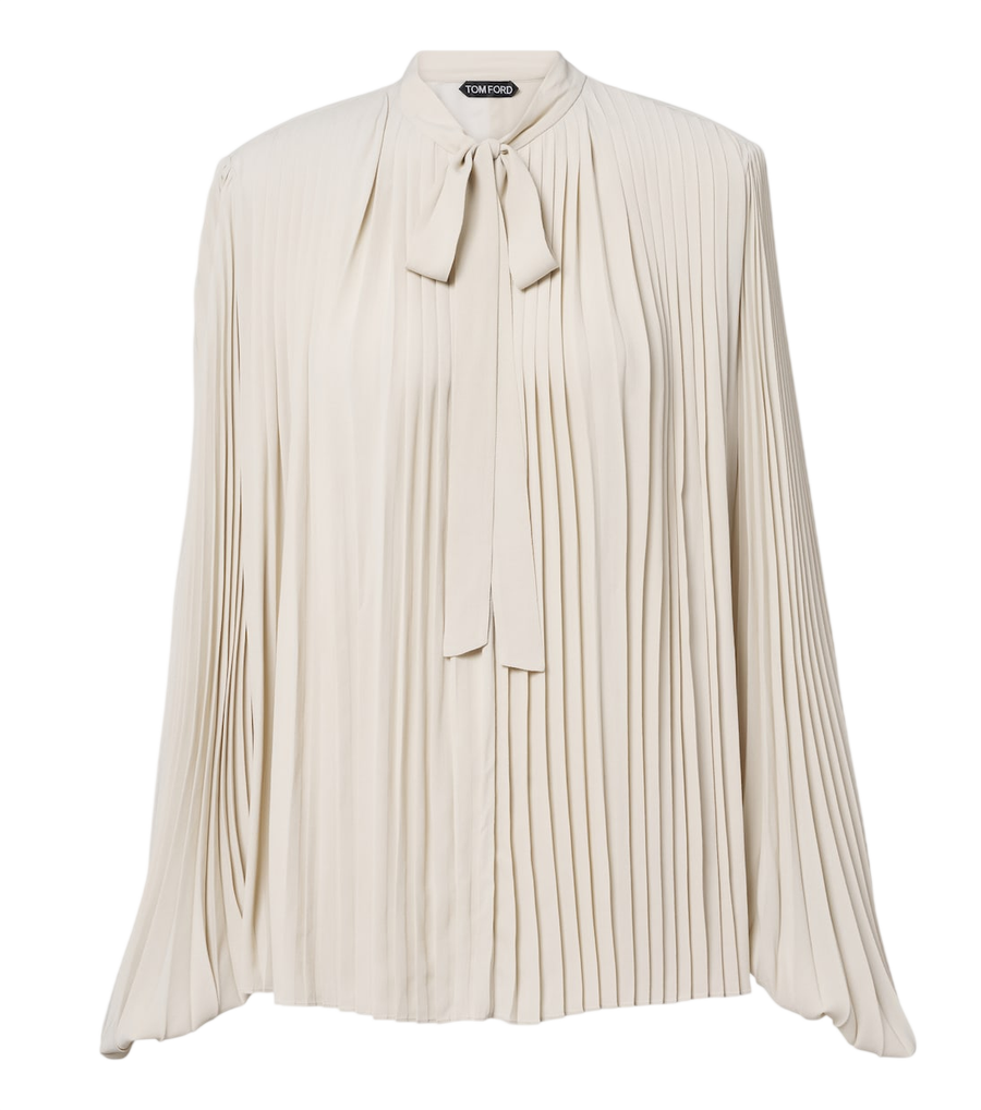 Chemisier en crêpe de chine plissé Tom Ford