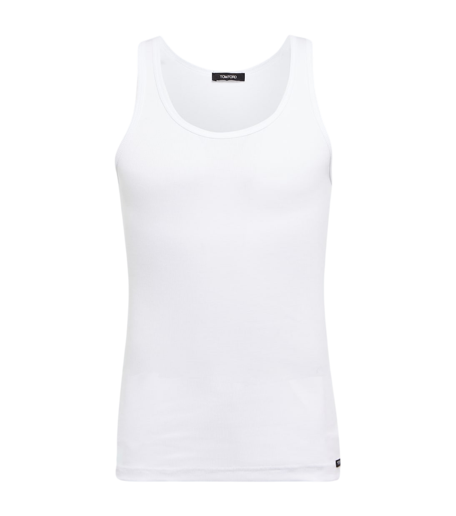 Tom Ford Ribbed-knit cotton-blend tank top