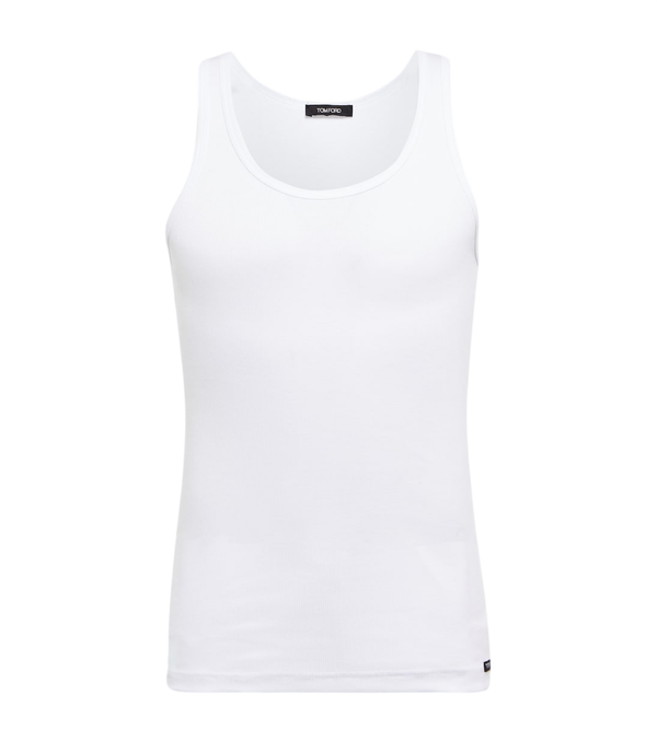 Tom Ford Ribbed-knit cotton-blend tank top