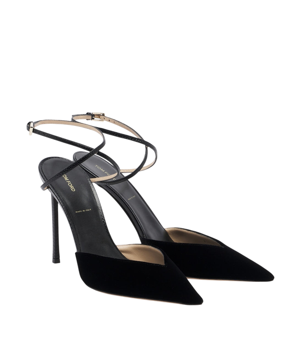 Zapatos de salón destalonados Selen de terciopelo de Tom Ford