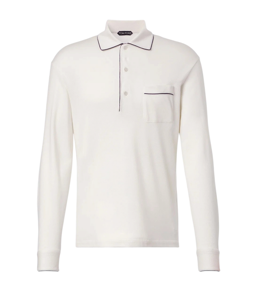 Tom Ford Silk and cotton pique polo shirt