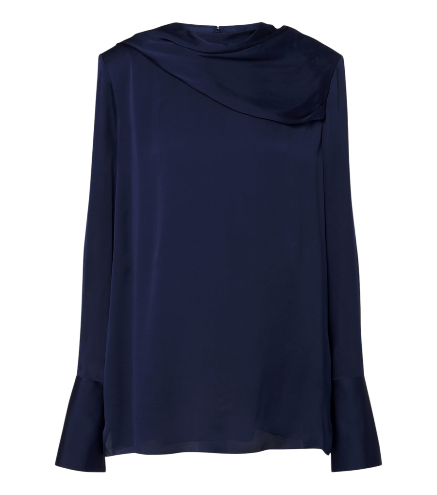 Tom Ford Silk georgette draped blouse