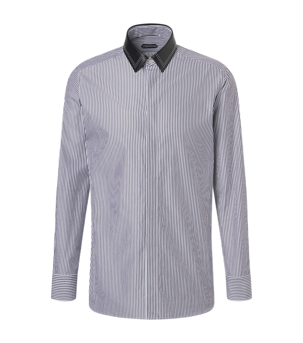 Tom Ford Striped cotton poplin shirt