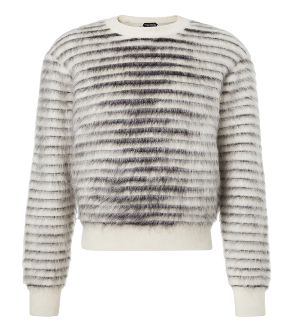 Tom Ford Striped mohair, wool, and silk-blend sweater