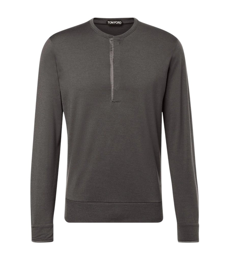 Tom Ford Wool, Cashmere, and Silk Henley Shirt