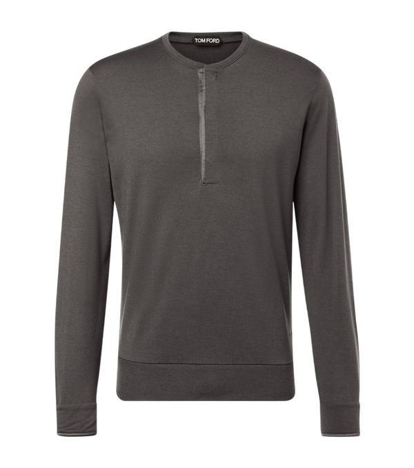 Tom Ford Wool, cashmere, and silk Henley shirt