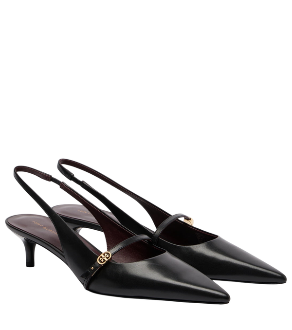 Tory Burch Double-T leather Mary Jane pumps