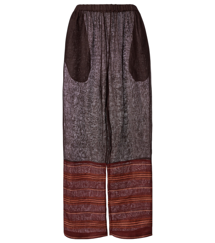 Tory Burch Striped cropped linen pants