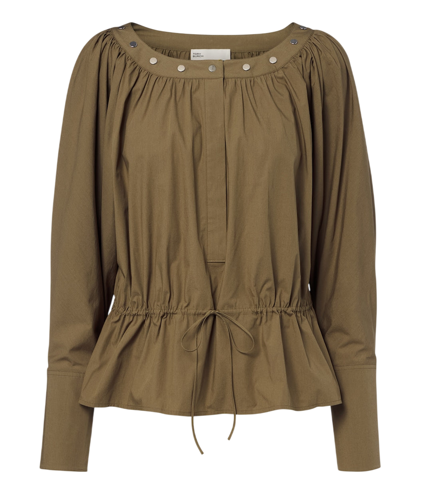 Chemisier en popeline de mélange de coton à clous Tory Burch