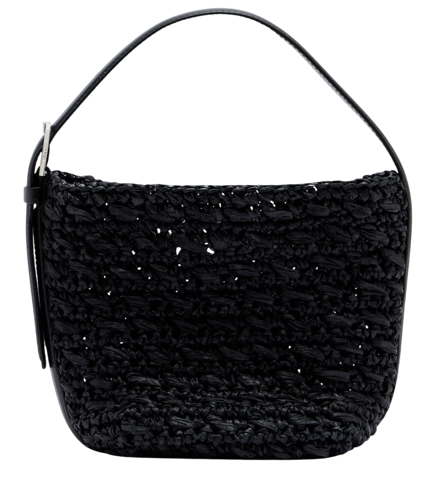 Toteme Belted Small raffia top-handle bag