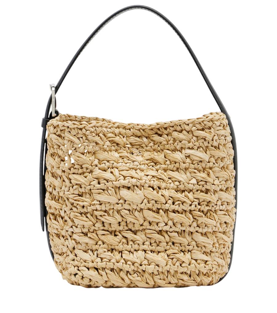 Petit sac à main Toteme en raphia avec ceinture