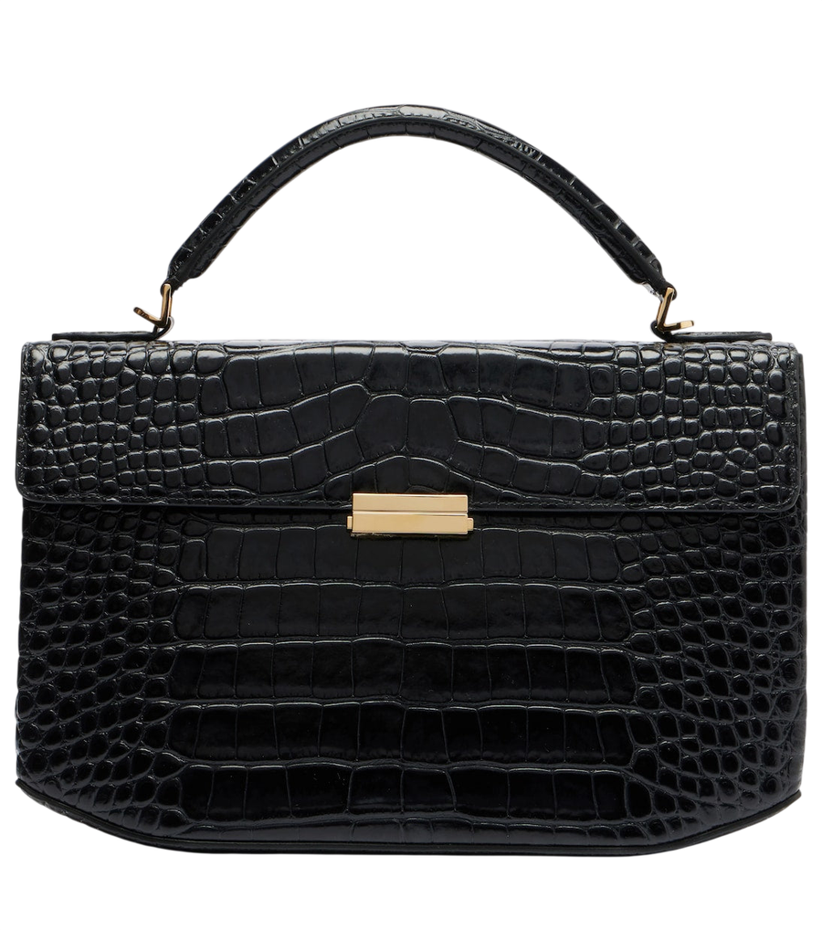 Toteme Box Small croc-effect leather top-handle bag