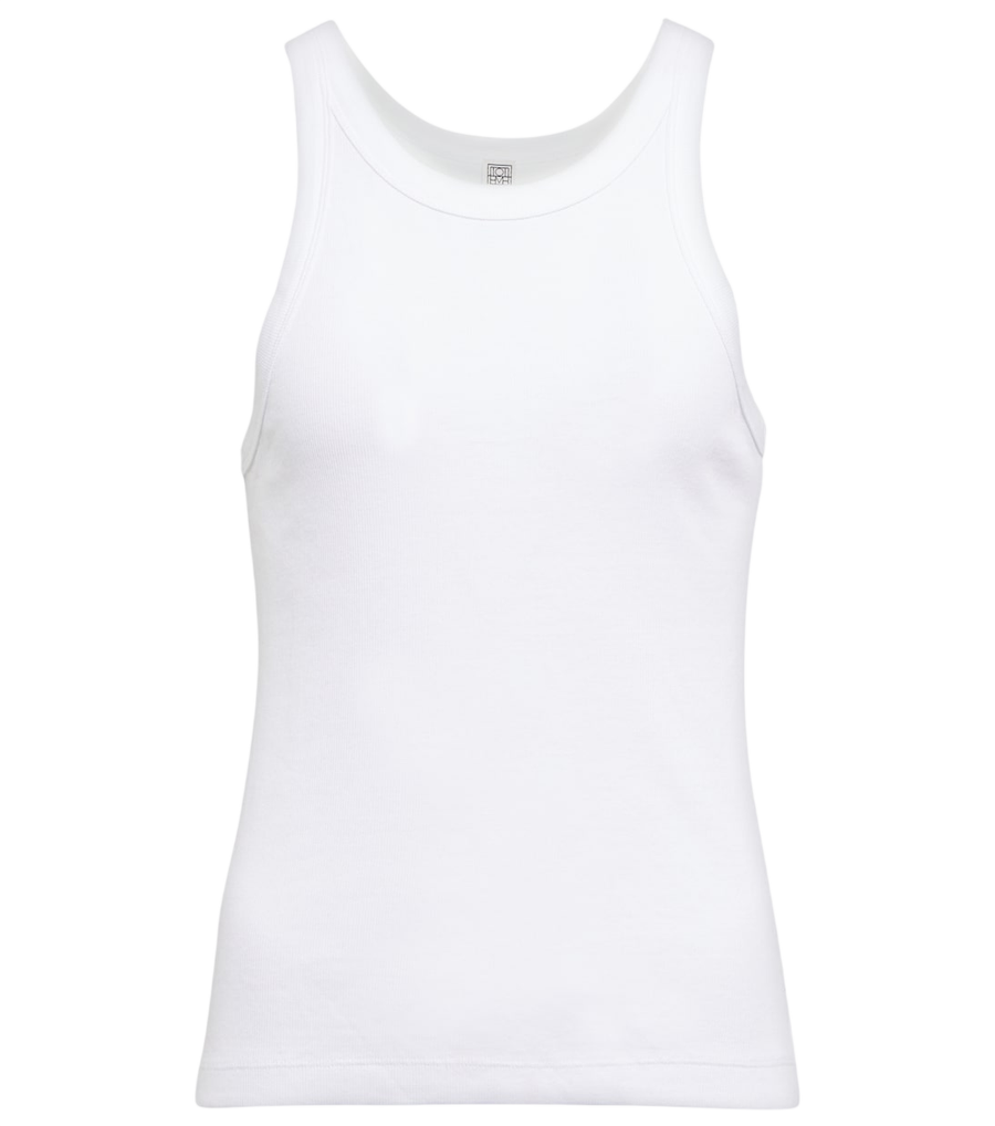 Camiseta de tirantes de punto mezcla de algodón de Toteme