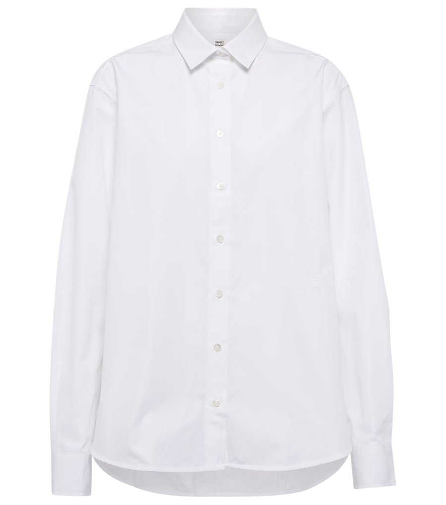 Chemise en popeline de coton Toteme