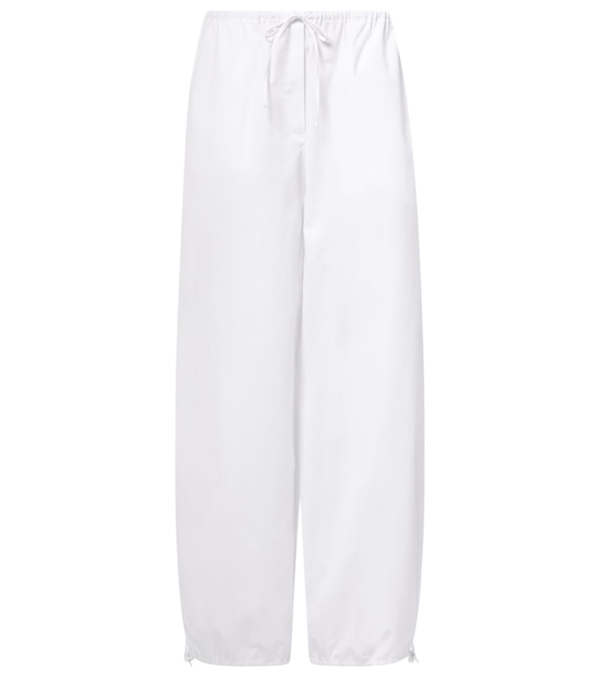 Toteme Cotton poplin wide-leg pants