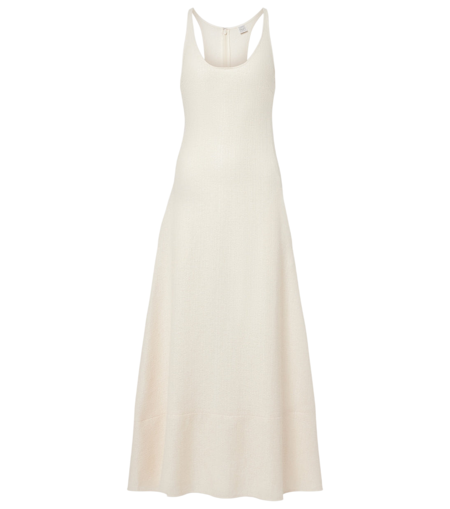 Robe longue en tweed de coton Toteme