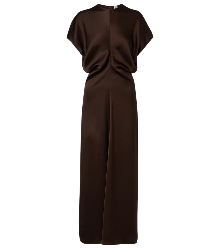 Toteme Draped satin maxi dress