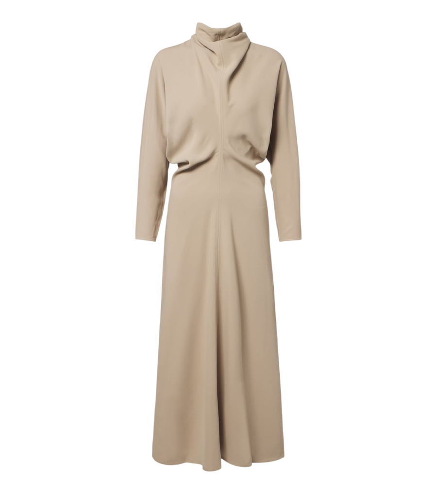 Toteme Draped tie-neck cady midi dress