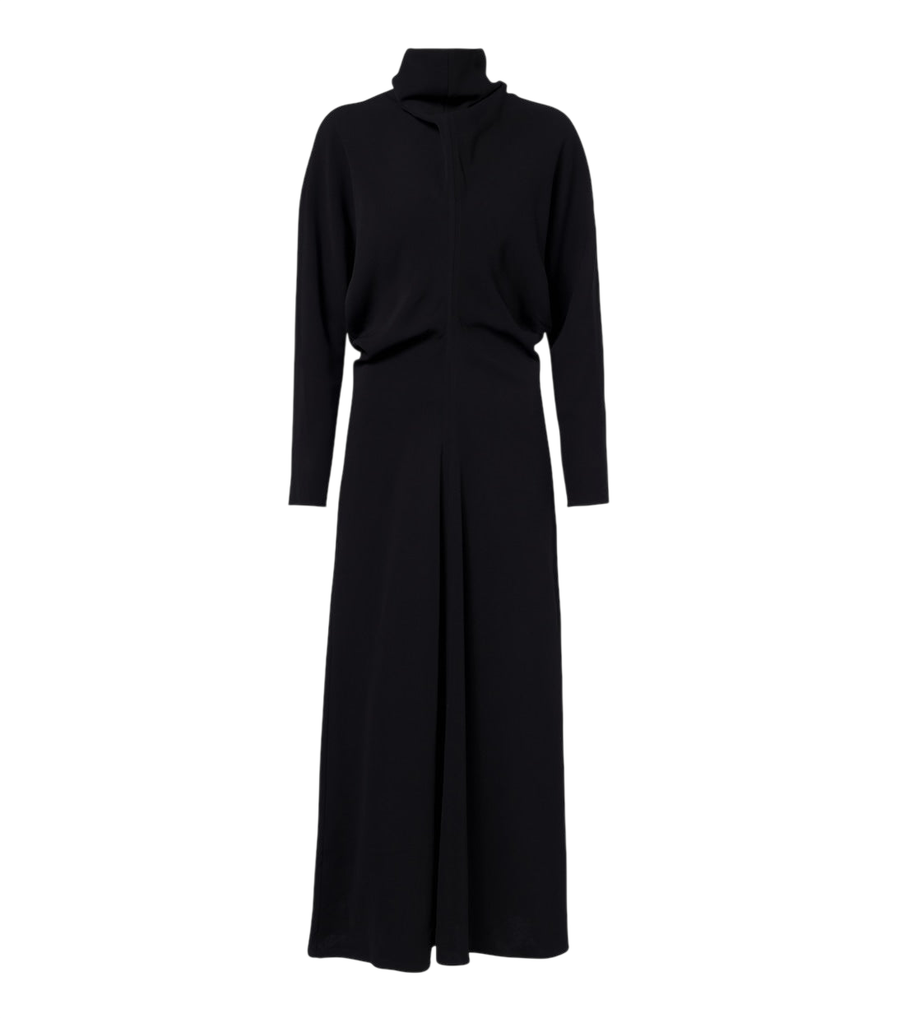 Robe midi Toteme en cady à col roulé drapé