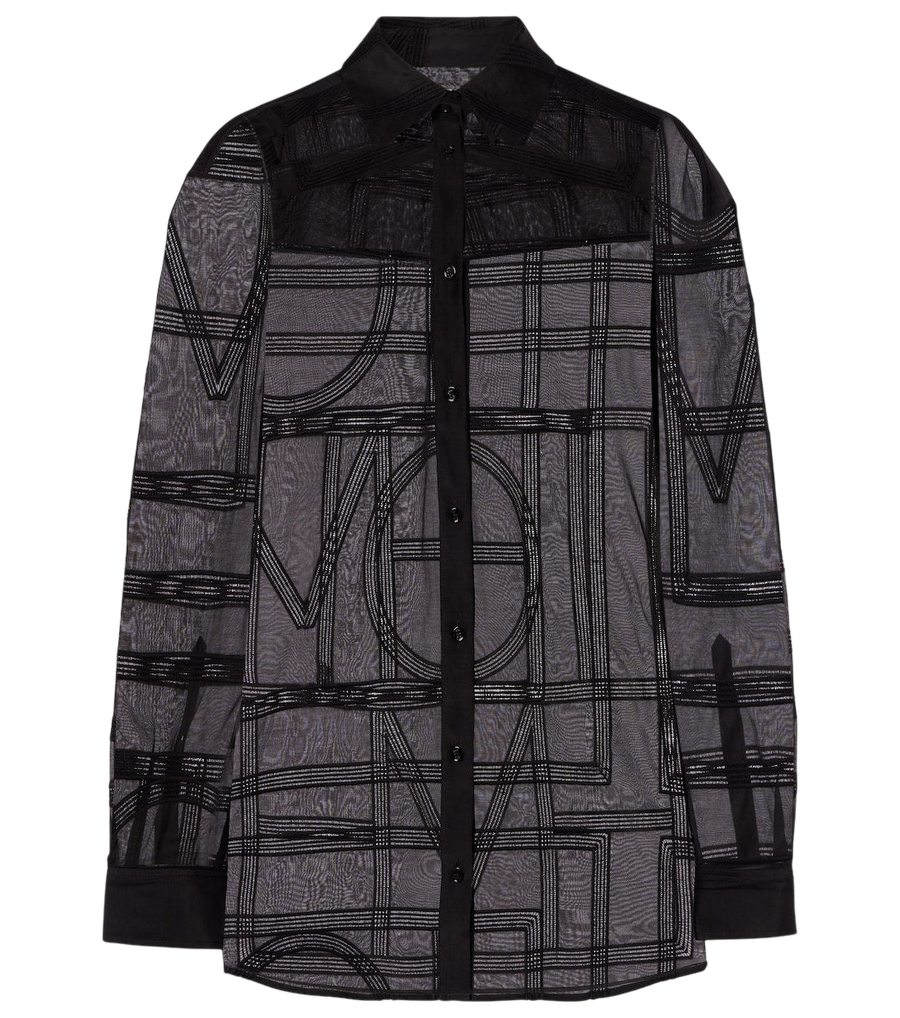 Chemise Toteme en voile de coton et soie brodé