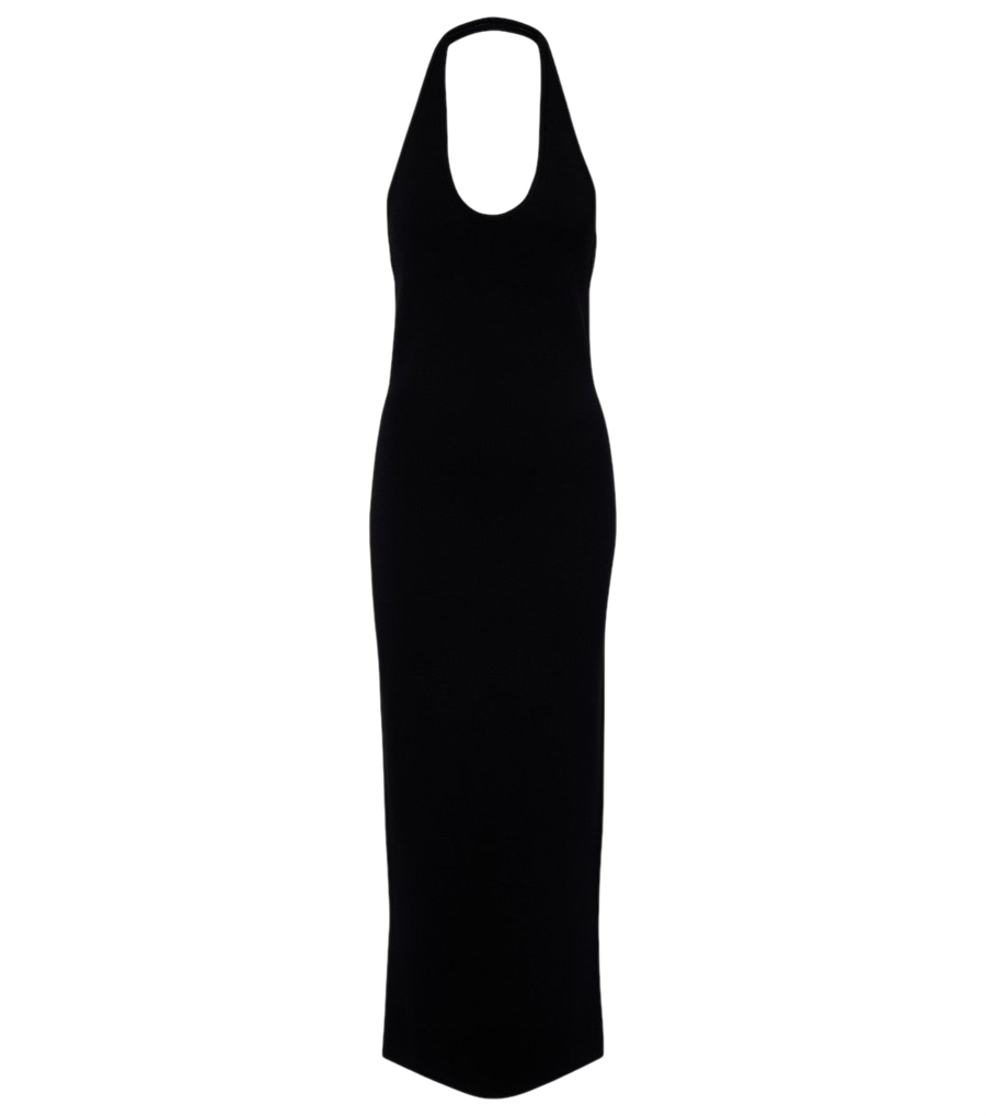 Robe midi dos nu en maille Toteme