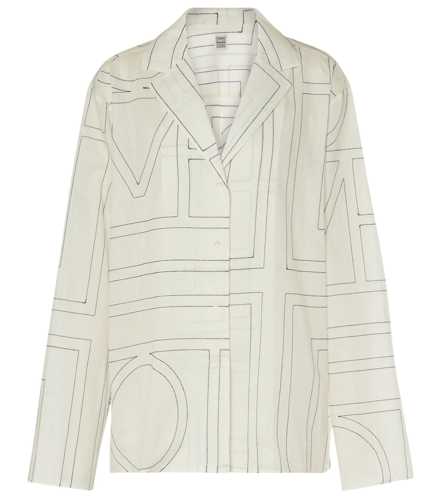Toteme Monogram cotton-blend shirt