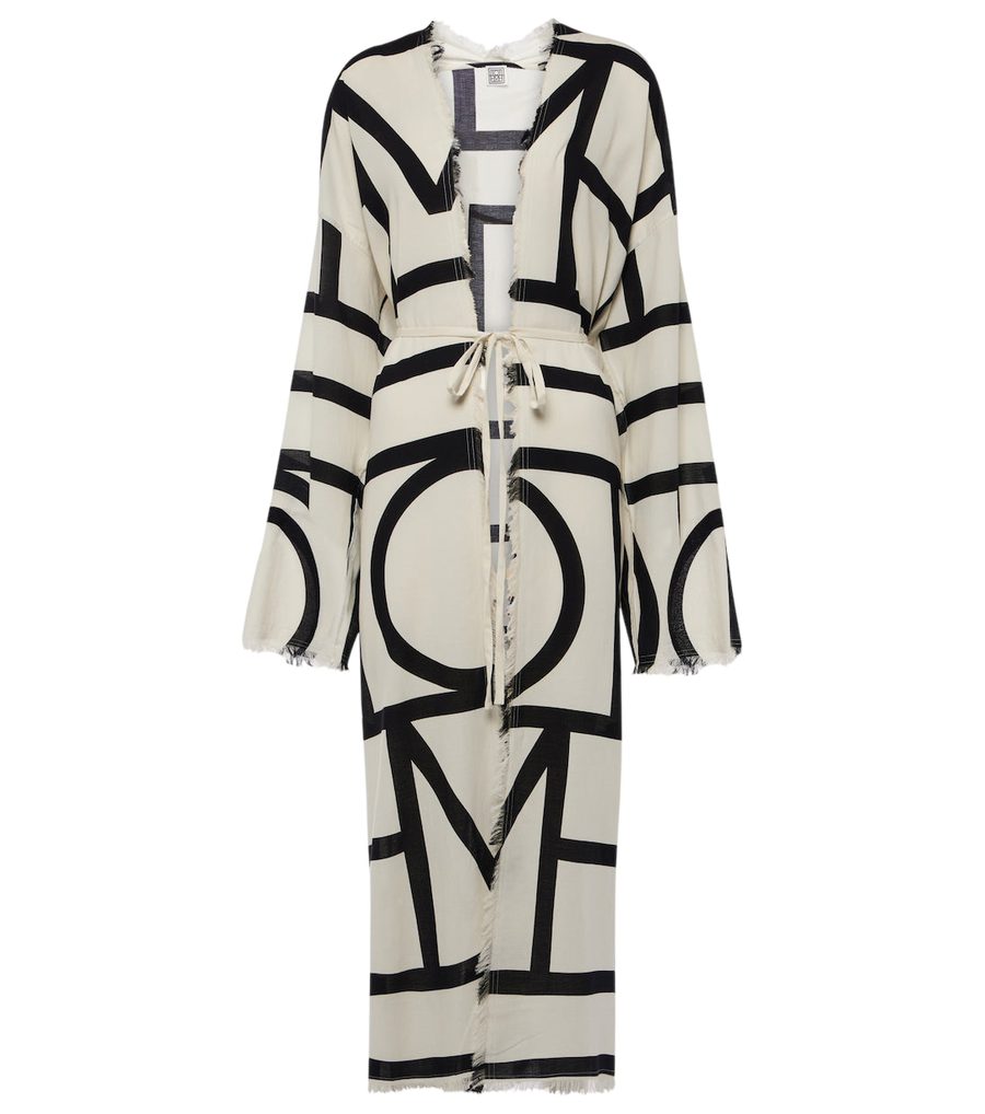 Toteme Monogram cotton wrap dress