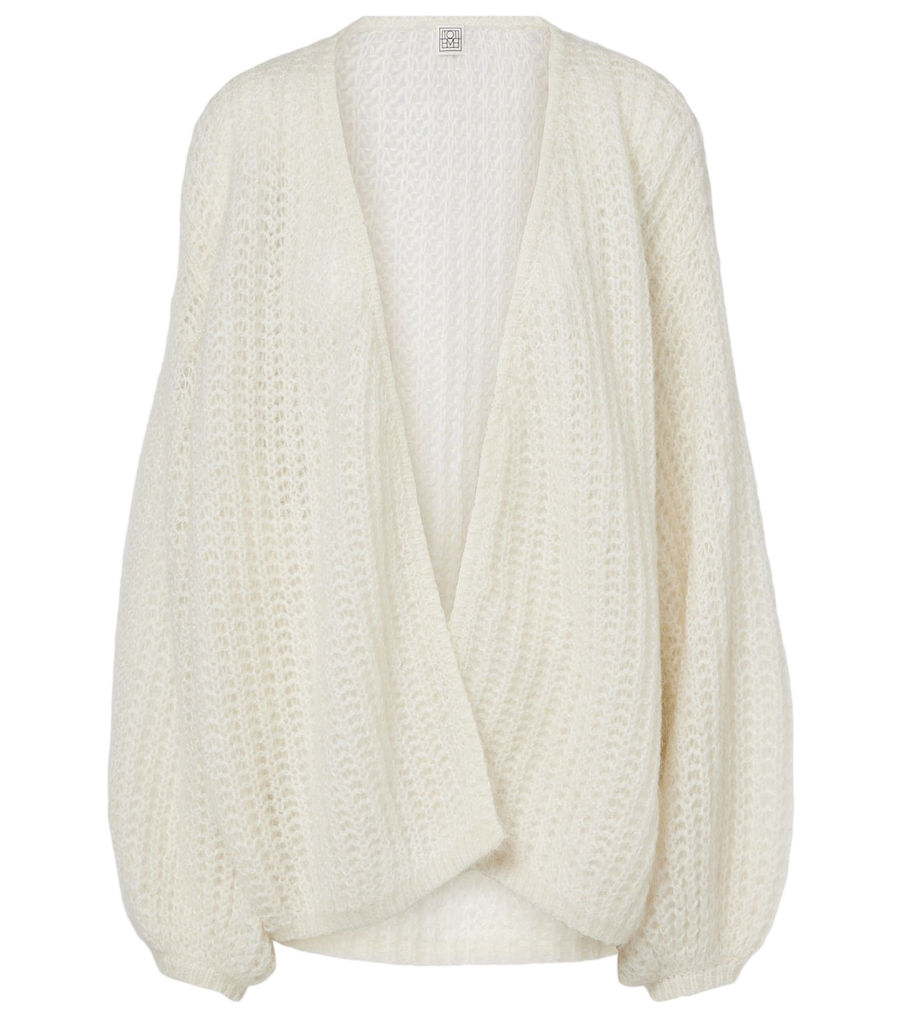 Toteme Open-front mohair-blend cardigan
