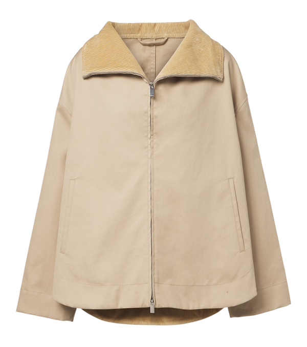 Toteme Oversized corduroy-trimmed cotton jacket